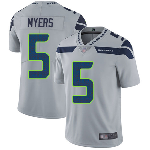 Seattle Seahawks Limited Grey Men Jason Myers Alternate Jersey NFL Football 5 Vapor Untouchable